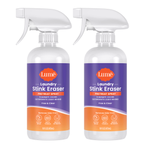 Laundry Stink Eraser | Pretreat Spray + Scrub Brush 2-Pack